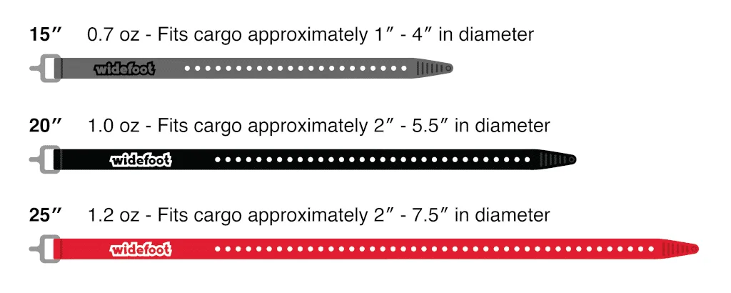 Widefoot Voile Cargo Strap Diagram