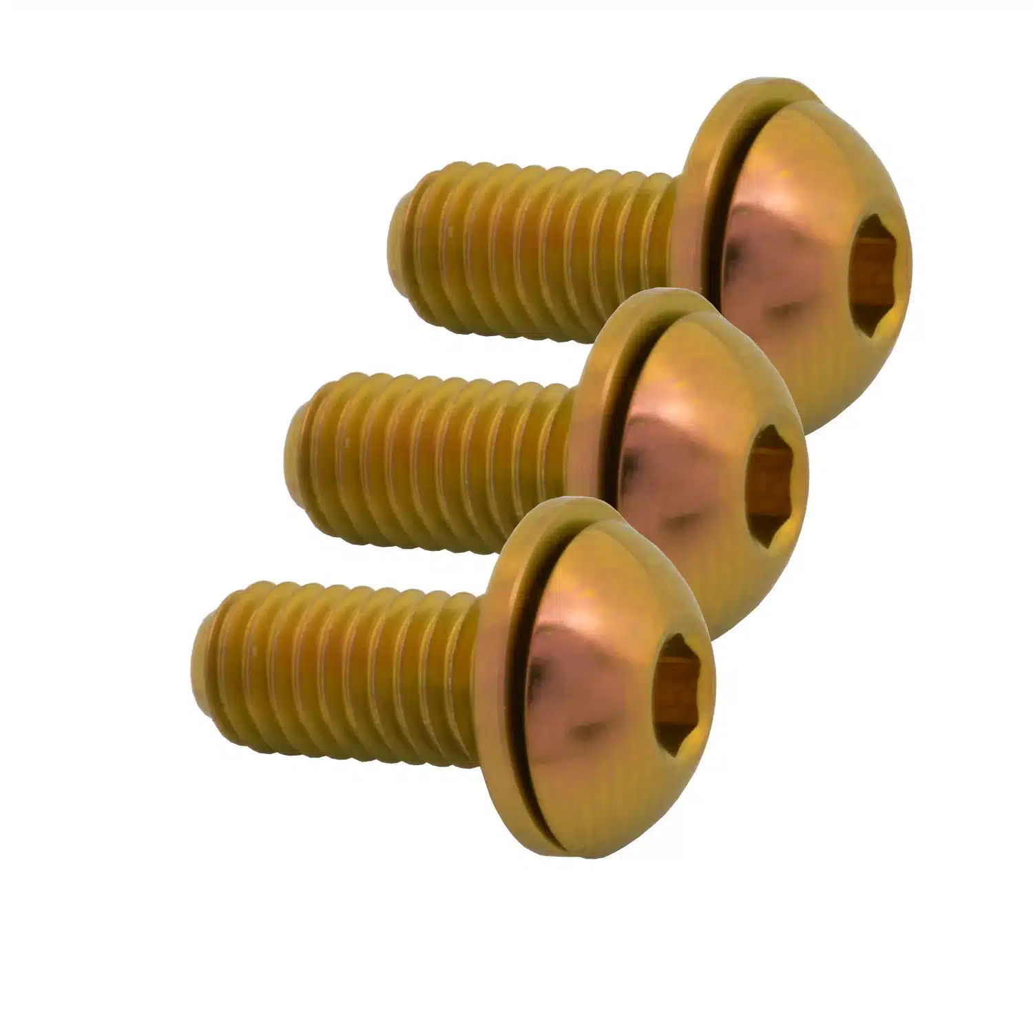 Anodized Gold Titanium M5 Mounting Bolts - Pack of 3