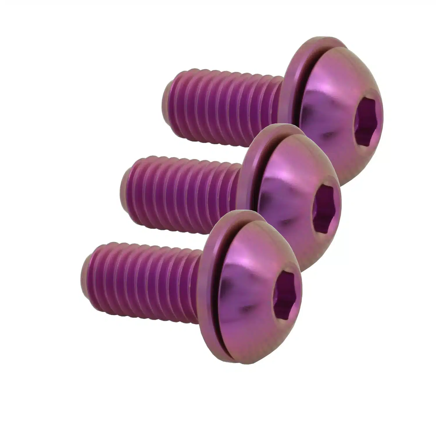 Anodized Purple Titanium M5 Mounting Bolts - Pack of 3